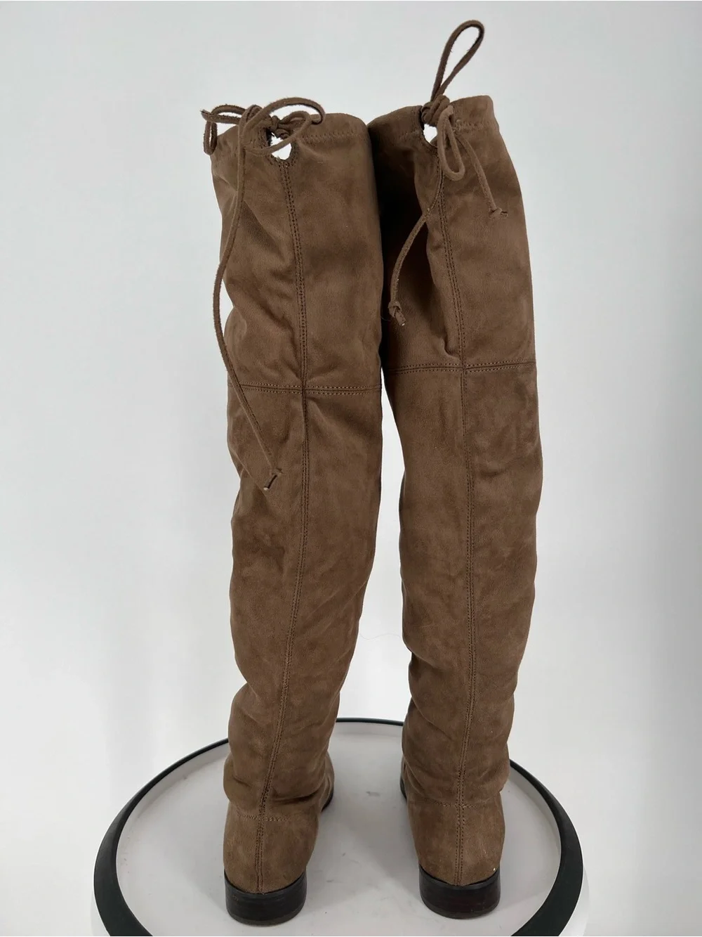 Kensie Tall Over-the-Knee Suede Boots - Taupe Brown